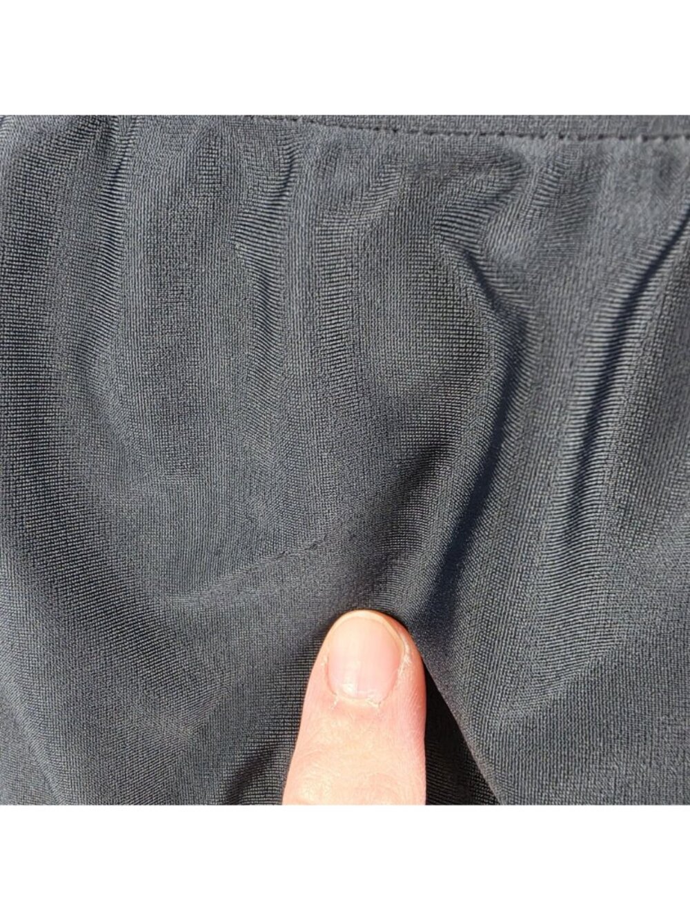 Black Womens Swim Skirt With Adjustable Drawstring Ruffle Hem Lined Size 14 - Picture 5 of 9
